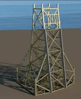 PANORAMIC VIEW AT OFFSHORE PLATFORM &SUBSEA ASSETS POINT CLOUD KSA